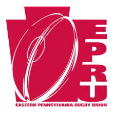 Eastern Pennsylvania Rugby Union logo with rugby ball in it