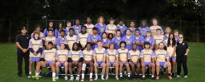 players dressed in purple and white