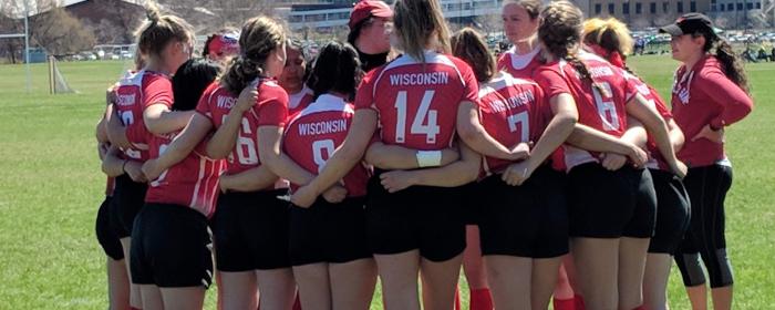 University of Wisconsin - Madison Rugby ready to play on the field