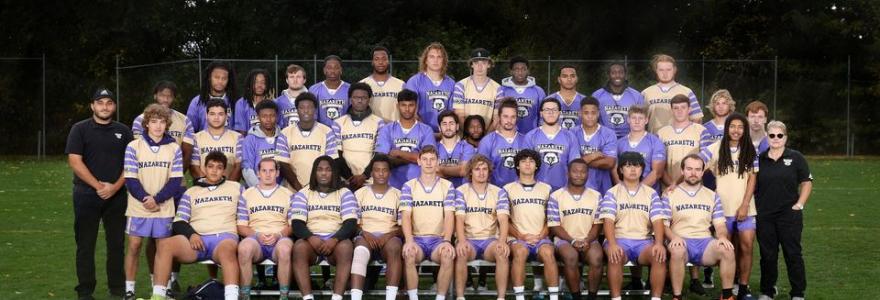 players dressed in purple and white