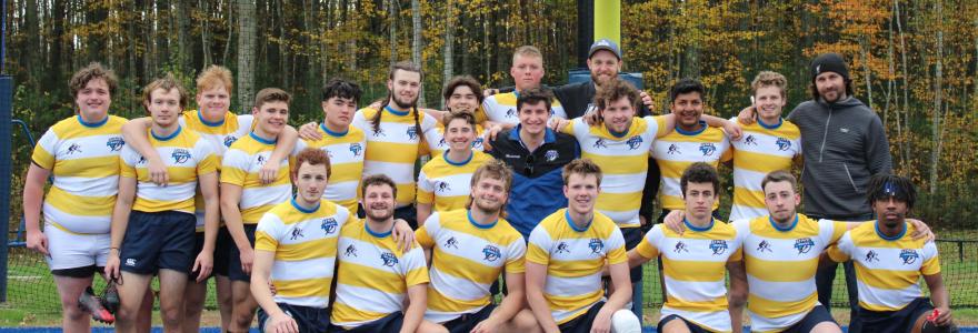 team with white and yellow stripes