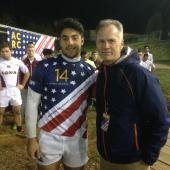 Boathouse's Doug Tibbetts gave out the Men of the Match awards