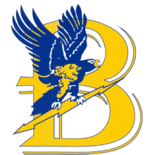 yellow B with winged mascot