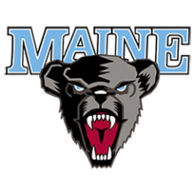 Maine text with black roaring bear