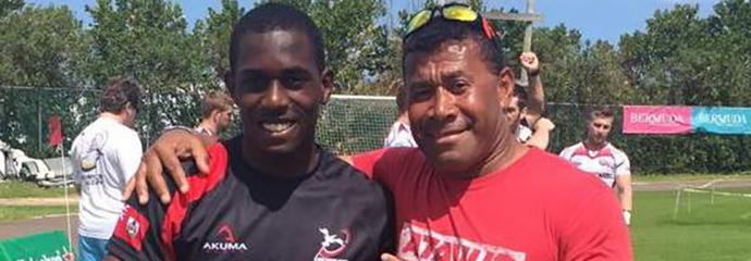 Mikle Dill with Waisale Serevi