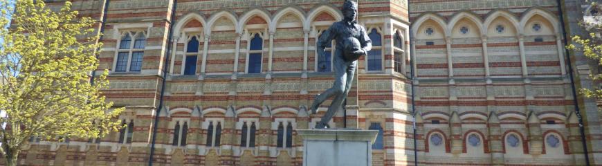 William Webb Ellis statue at Rugby school