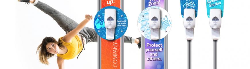 stop the spread of harmful germs by ordering a hand sanitizer station for your business
