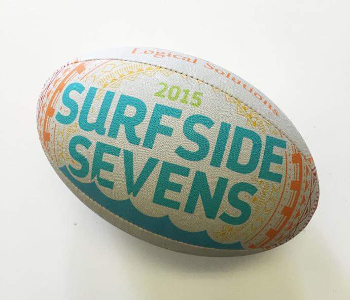 surfside logo in green on pink ball