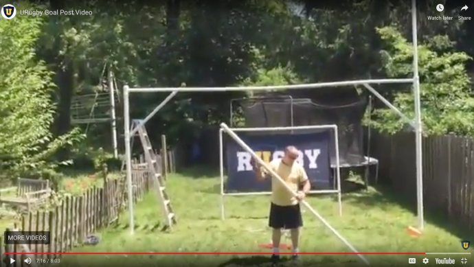 Construct URugby goal posts