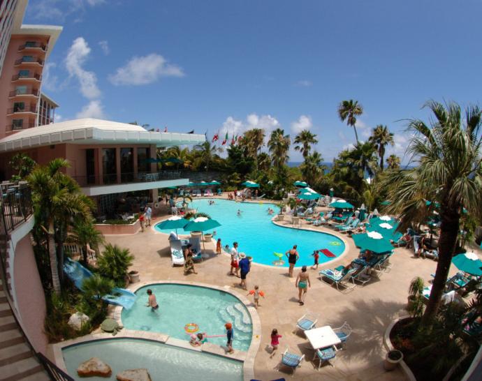 A view of the pool at the Fairmont in Bermuda