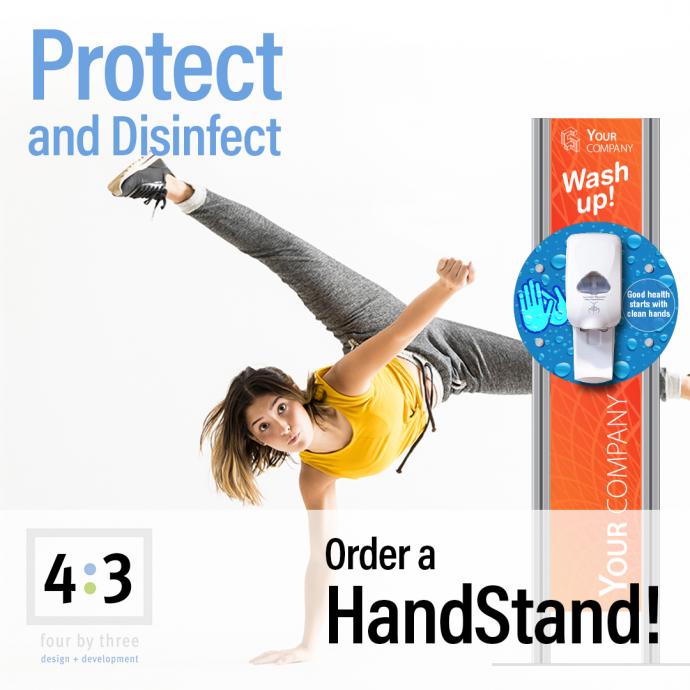 HandStand sanitizer dispensers