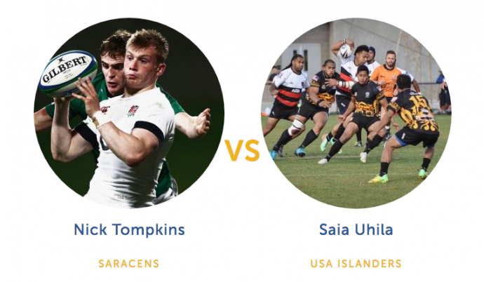 Nick Tompkins vs Saia Uhila Rugby Matchup