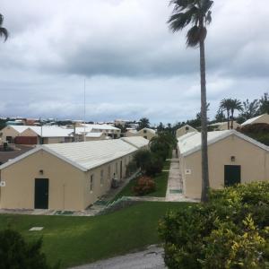 Warwick Camp Barracks is a series of buildings with bunks, Bermuda