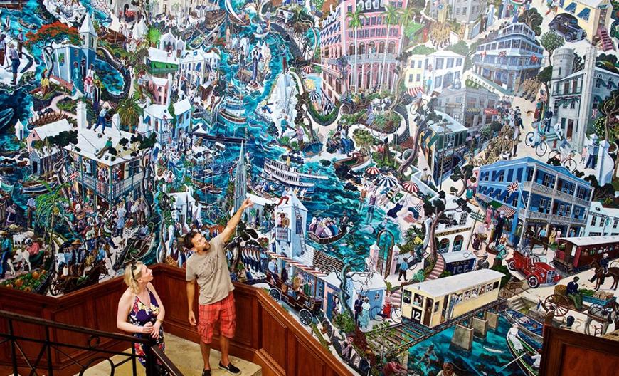 Hall of History Mural at Bermuda's National Museum Hall of History Mural at Bermuda's National Museum