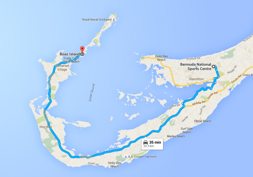 Map Sandys Parish Bermuda